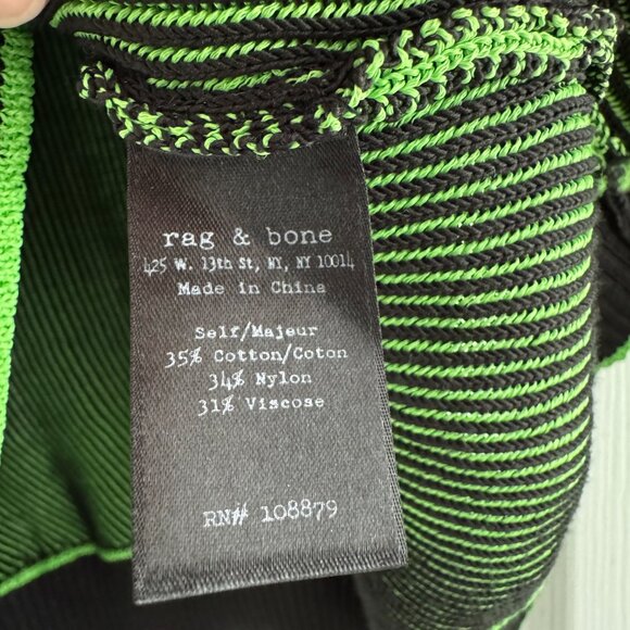 Rag&Bone "Benny" Ribbed Knit in Green, size Small - Picture 5 of 9